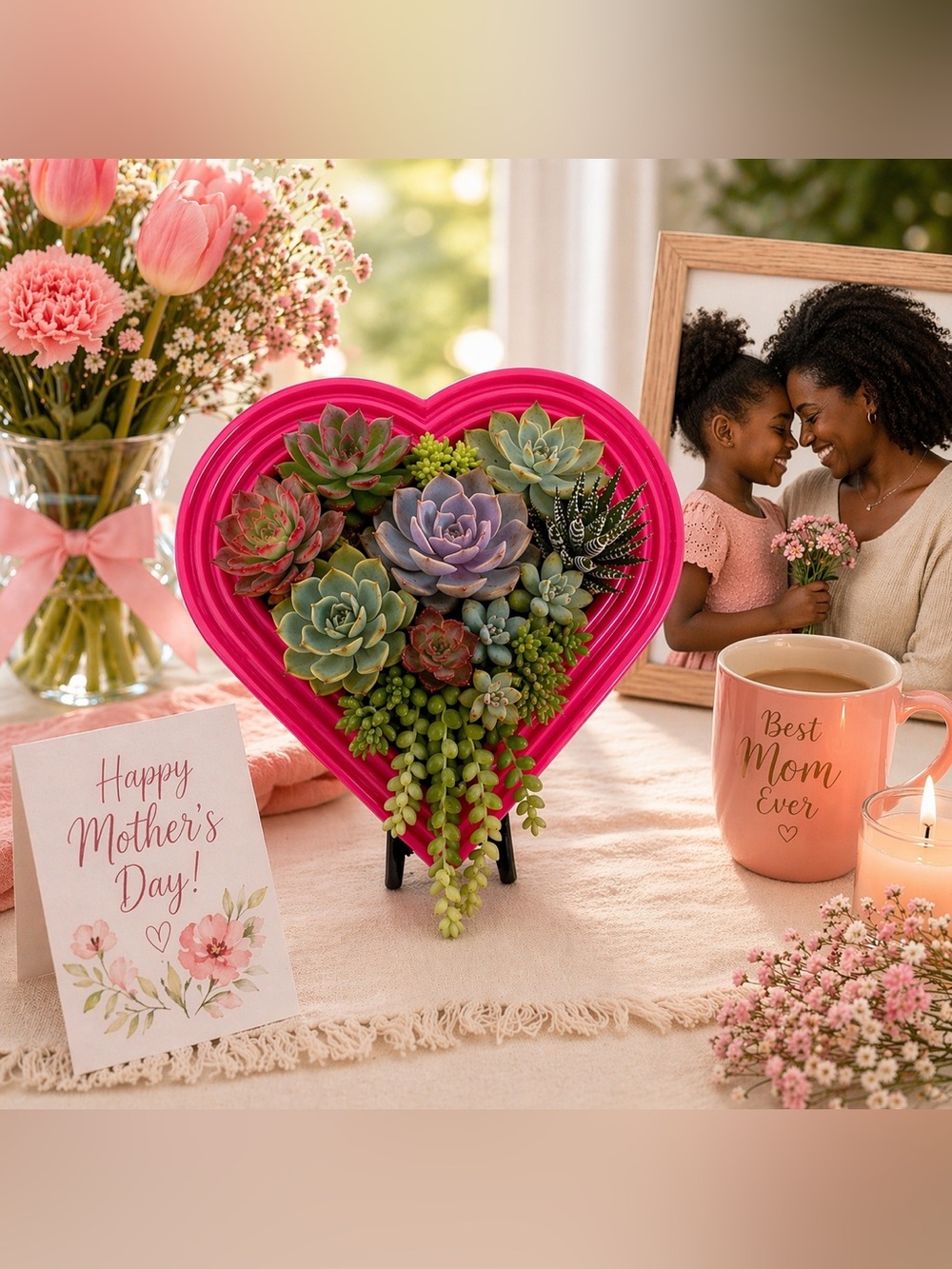 Heart-Shaped Vertical Planter Kit (Pink) - Portrait Gardens - Picture 9 of 10